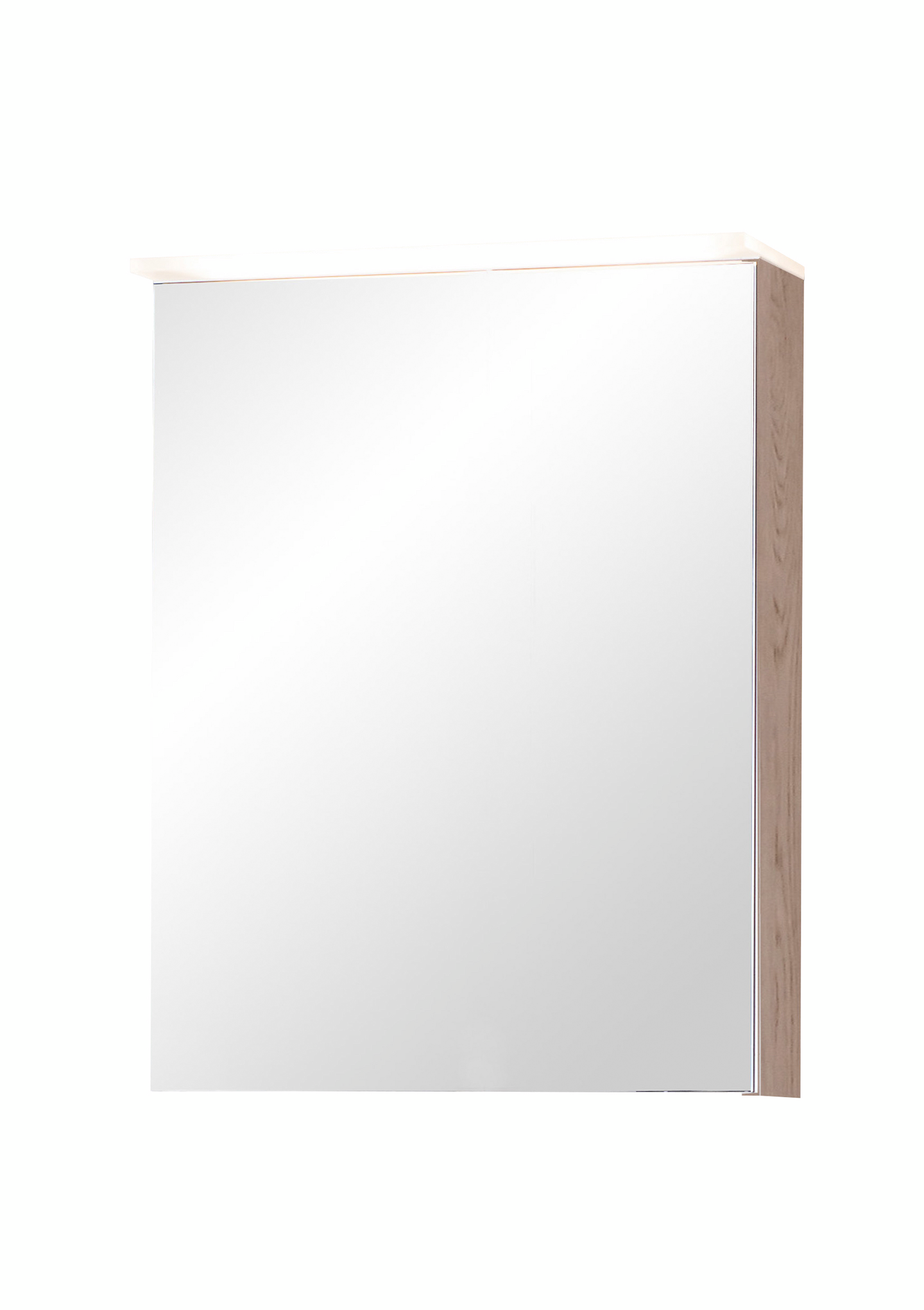 Peilikaappi Finnmirror 50 vaalea tammi akryylivalolippa ja tuplapistorasia