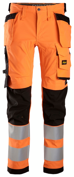 Housut Snickers Hi-Vis 6243-5504 lk2 huomio-oranssi-musta