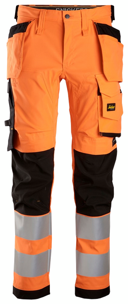 Housut Snickers Hi-Vis 6243-5504 lk2 huomio-oranssi-musta
