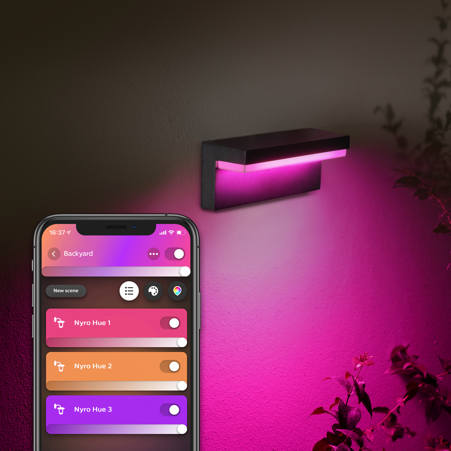 Ulkoseinävalaisin Philips Hue Nyro 1000lm musta