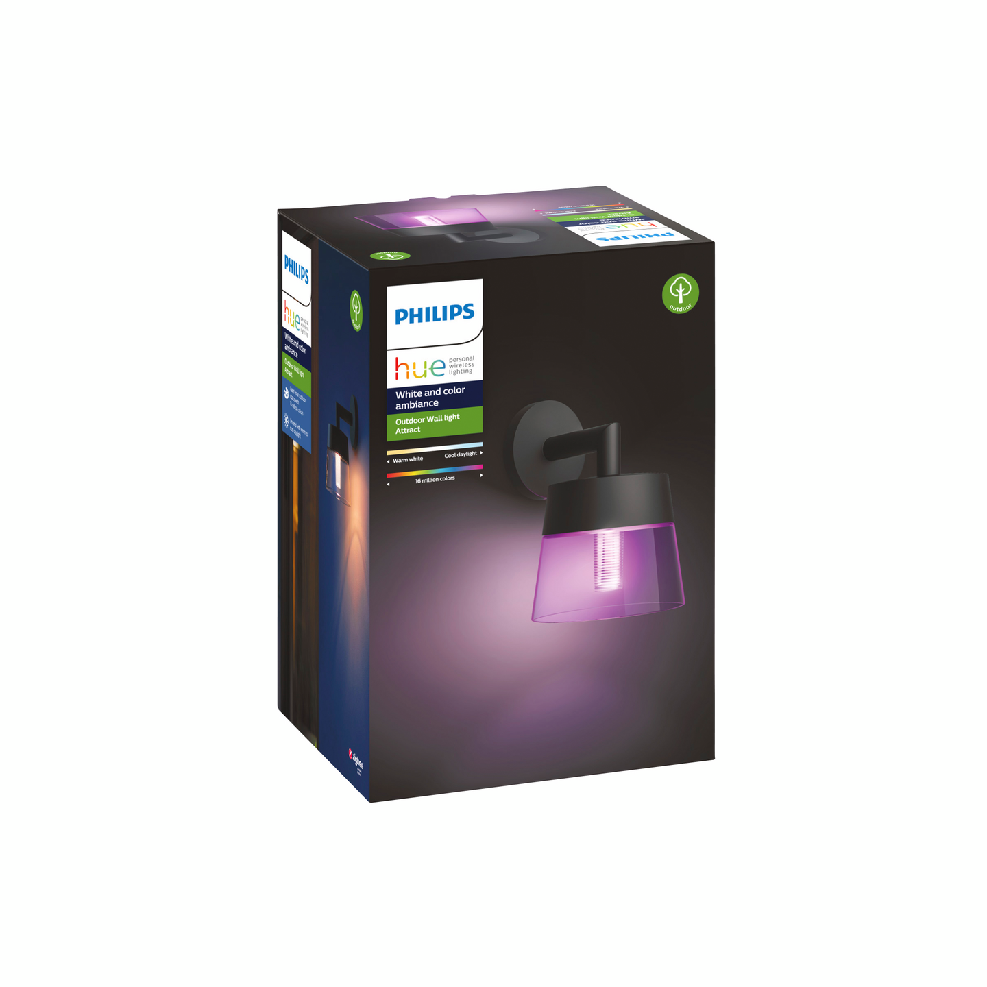 Ulkoseinävalaisin Philips Hue Attract 600lm musta