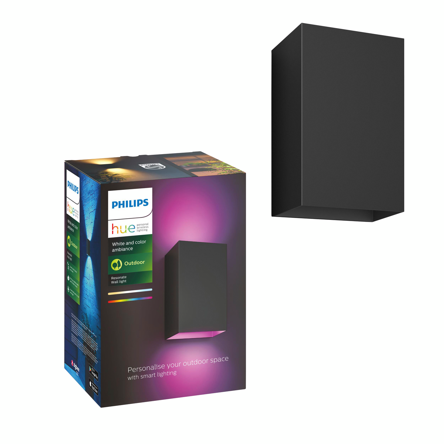 Ulkoseinävalaisin Philips Hue Resonate 1200lm musta