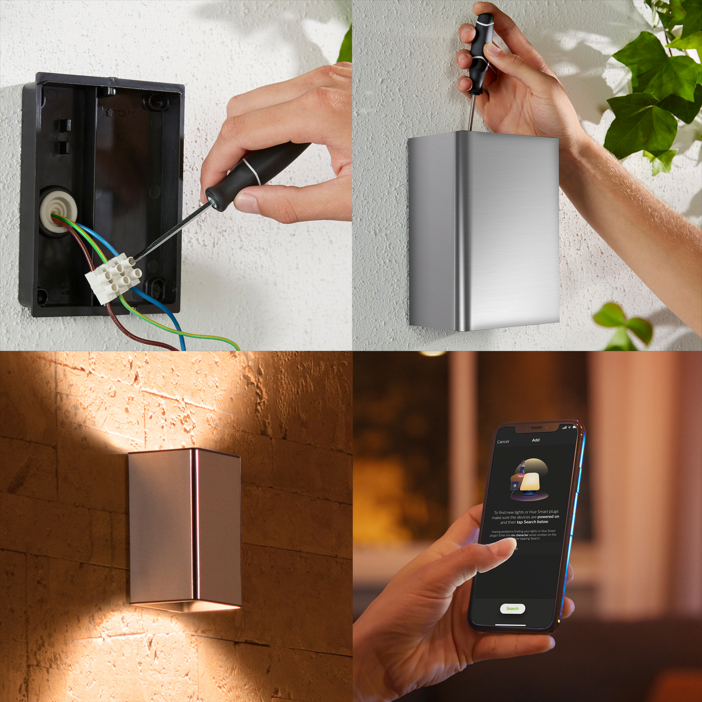 Ulkoseinävalaisin Philips Hue Resonate 1200lm teräs