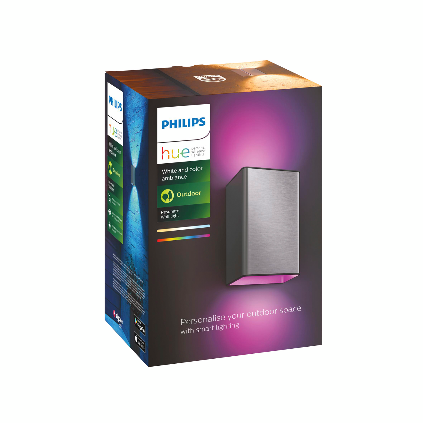 Ulkoseinävalaisin Philips Hue Resonate 1200lm teräs