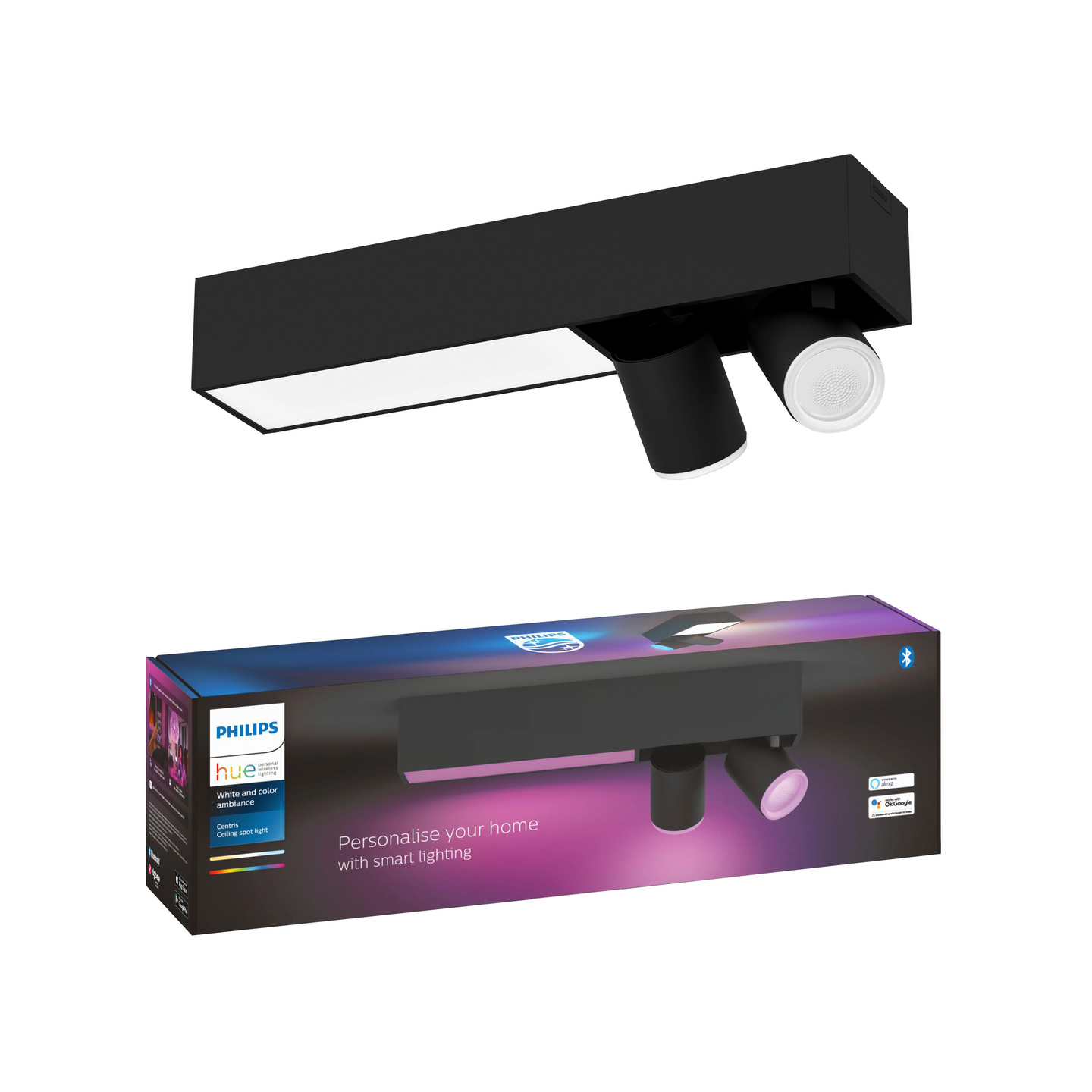 Kattovalaisin Philips Hue Centris 1540lm musta