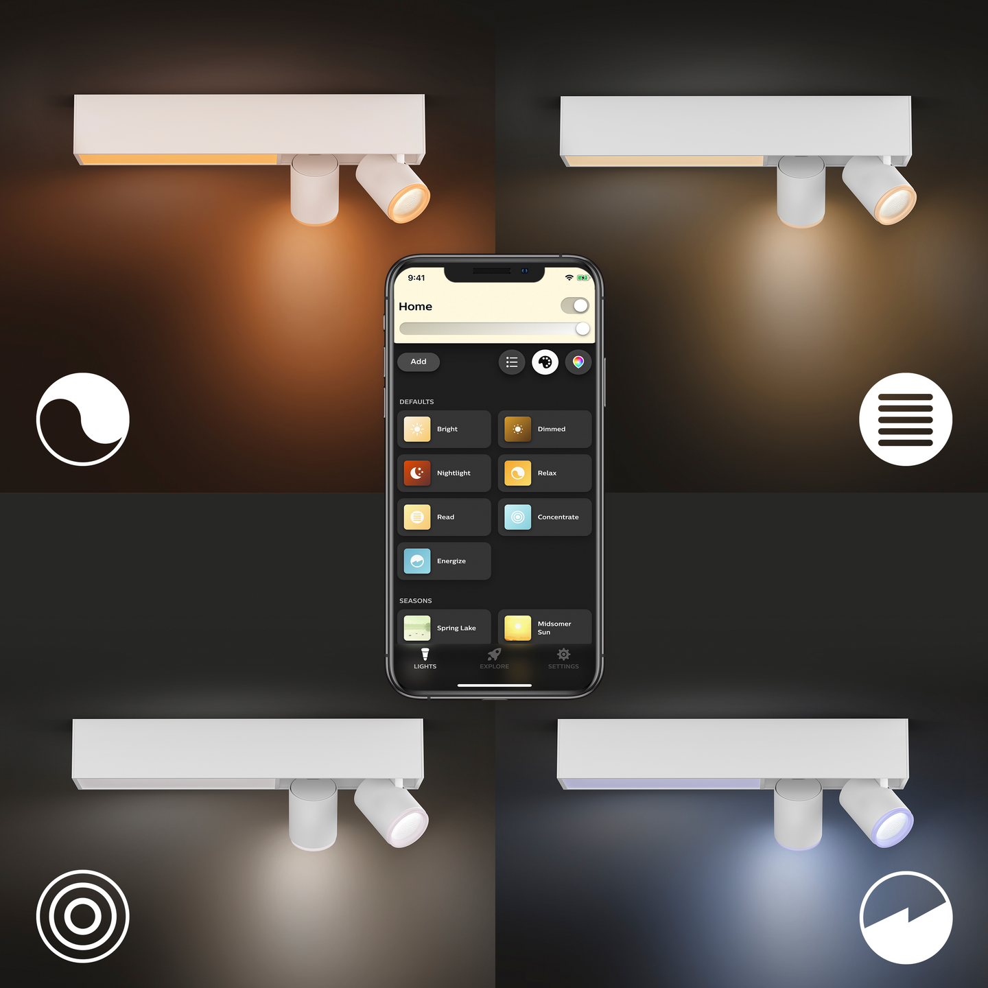 Kattovalaisin Philips Hue Centris 1560lm valkoinen