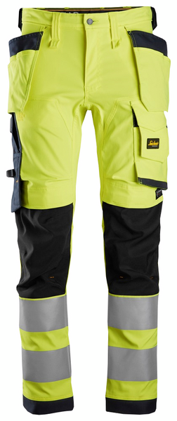 Housut Snickers Hi-Vis 6243-6695 lk2 huomiokeltainen-Navy
