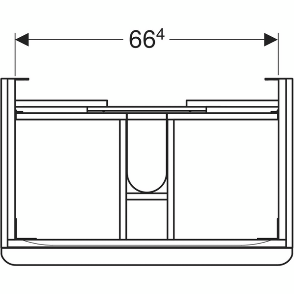 Allaskaappi Geberit Smyle Square L73,4 K61,7 S47cm valkoinen