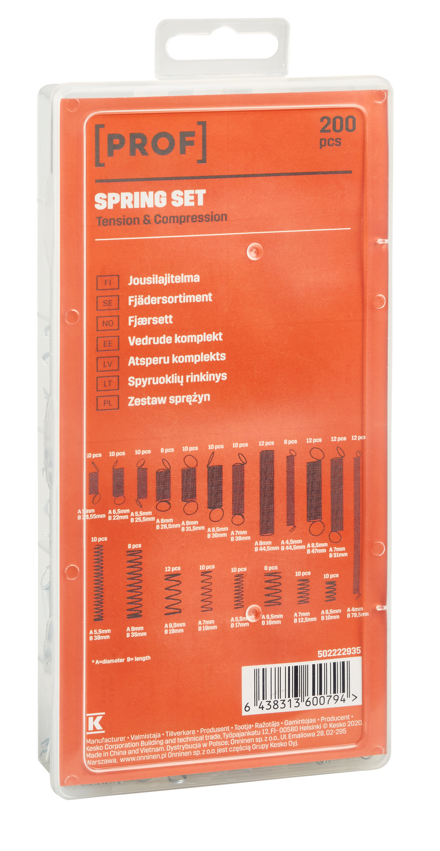 Jousilajitelma PROF 200 osaa