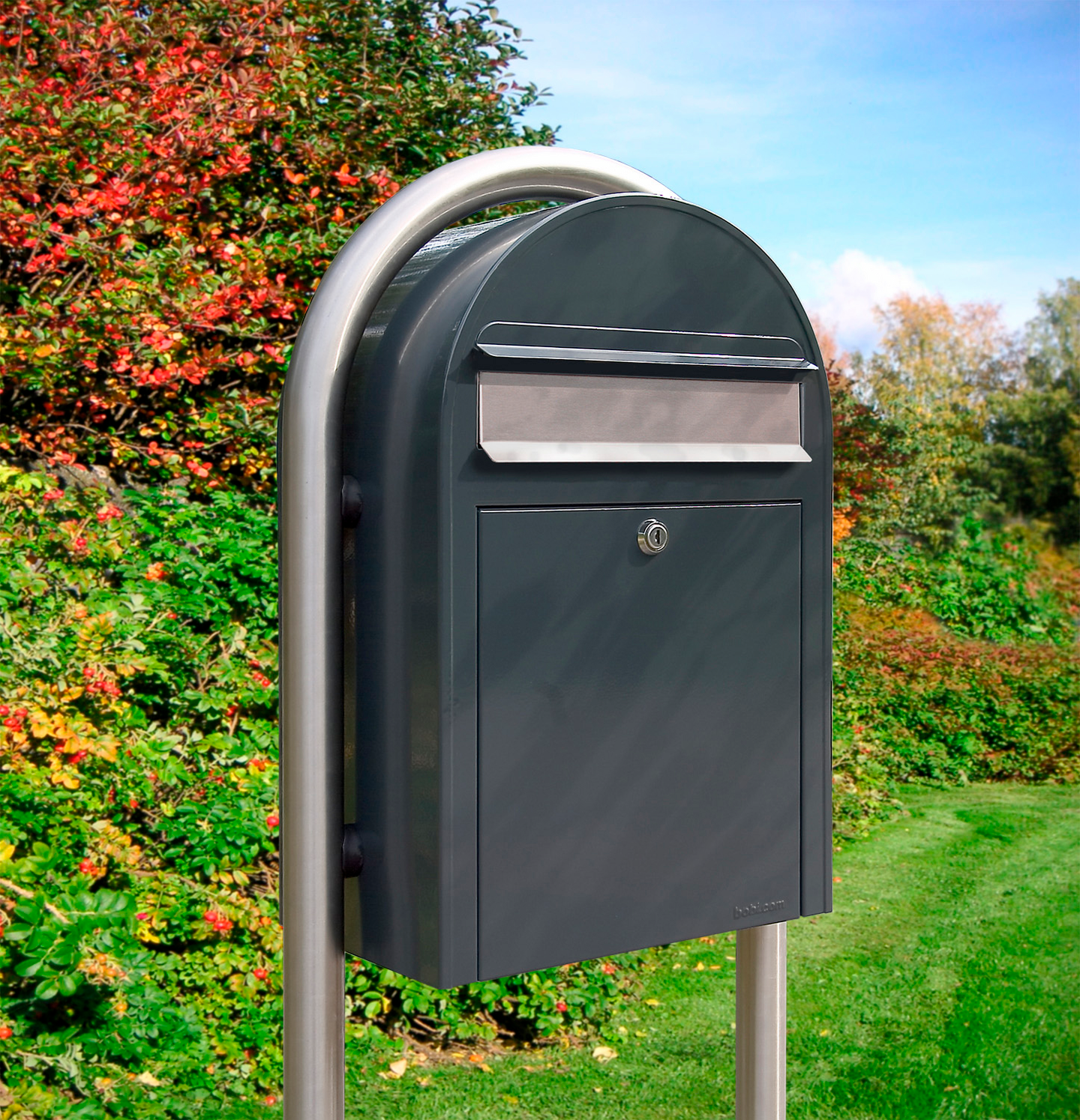 Postilaatikko BOBI CLASSIC harmaa + rst