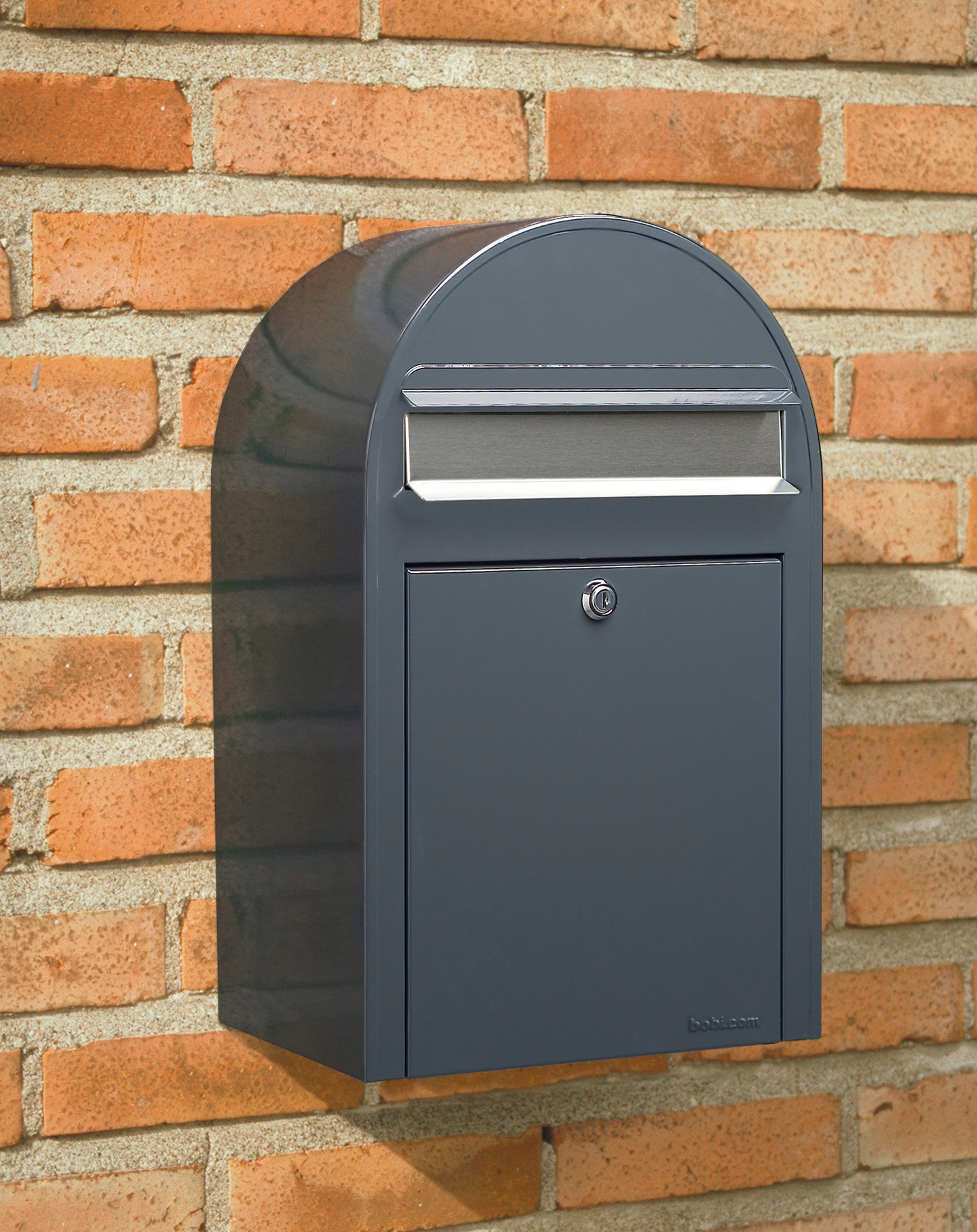 Postilaatikko BOBI CLASSIC harmaa + rst