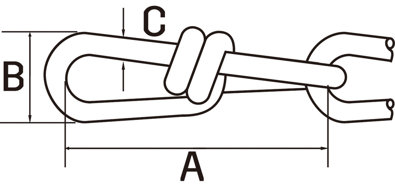 Solmukettinki PROF 3,0x41mm sähkösinkitty