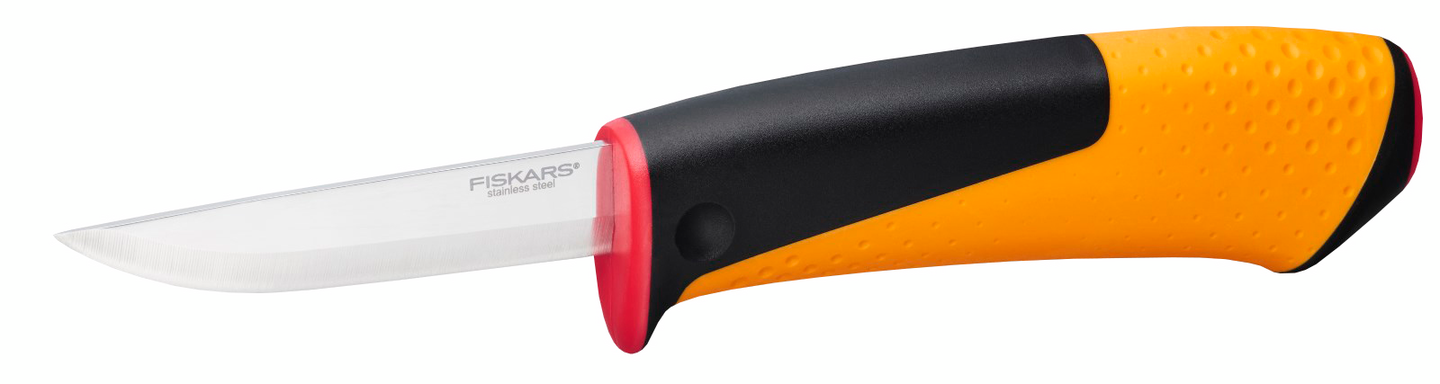 Timpurin puukko Fiskars teroittimella