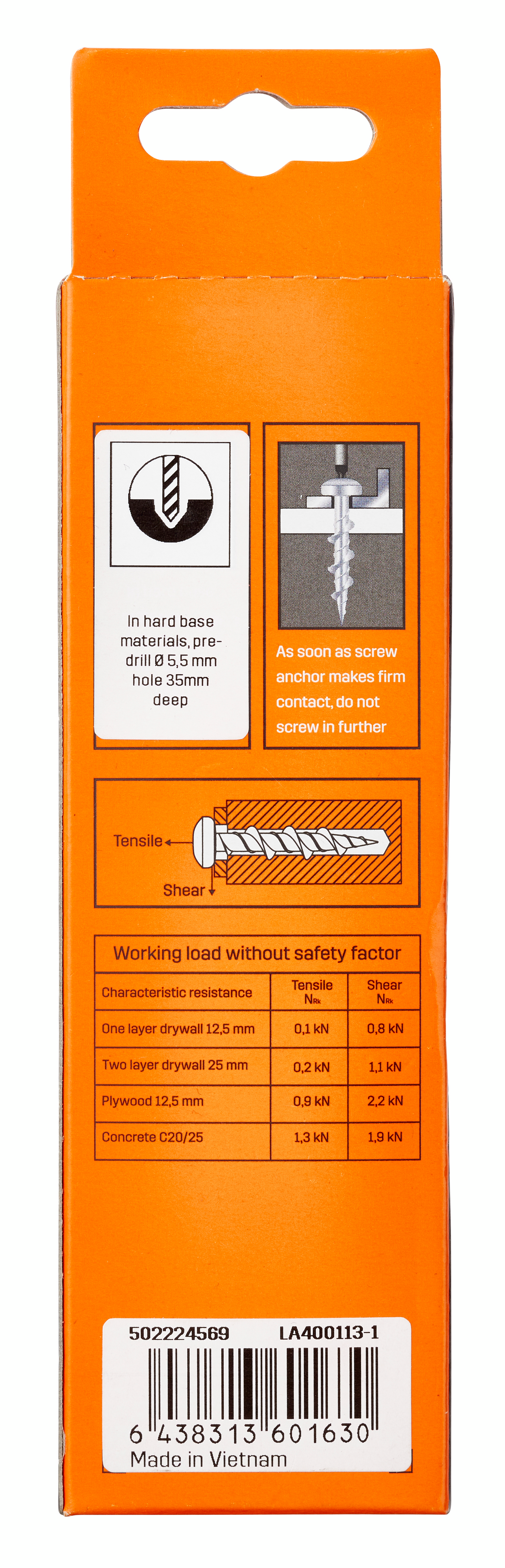 Ruuviankkuri PROF kupukanta C4 T20 6,5x32mm 100kpl