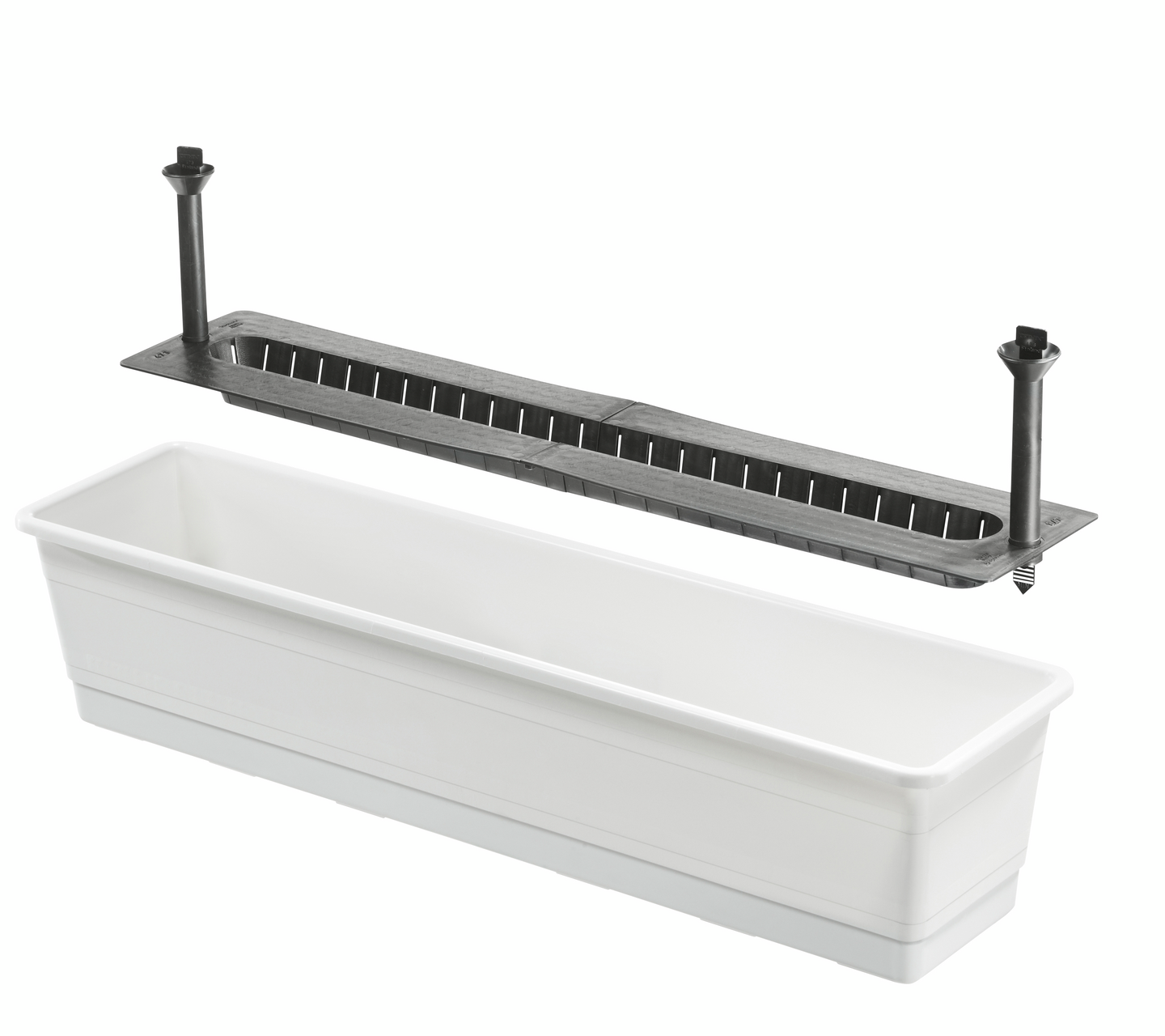 Parvekelaatikko Orthex kestokastelu 75cm valkoinen