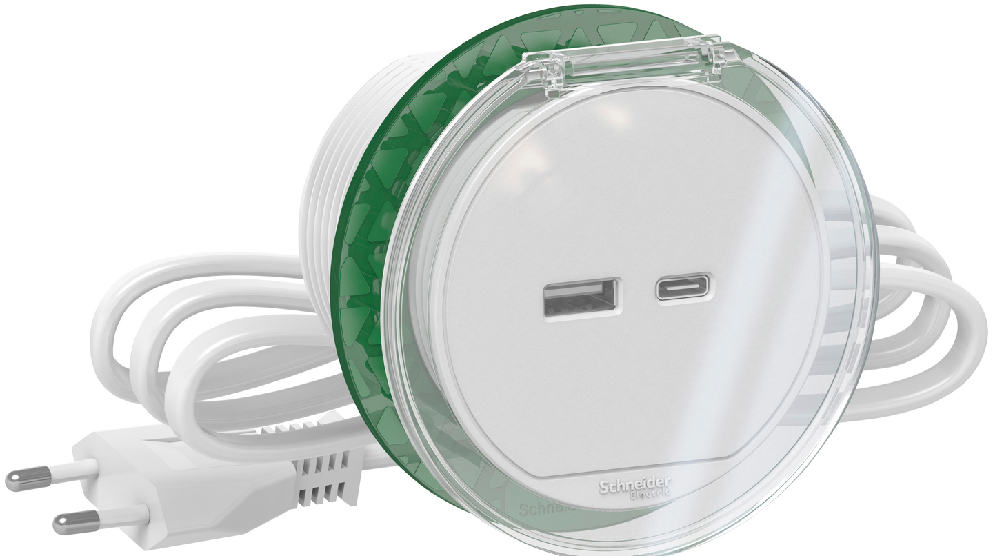 Pistorasiapaneelin kansi Schneider Electric Unica System+ XS läpinäkyvä