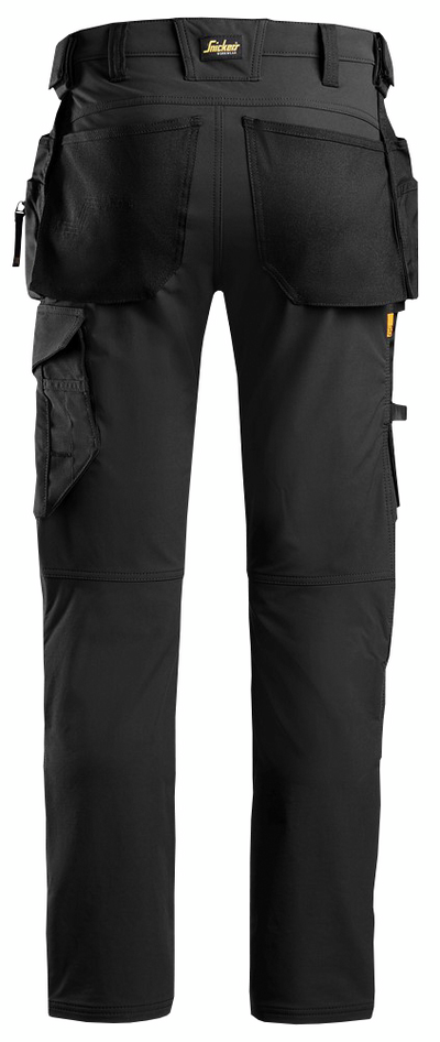 ARBETSBYXA SNICKERS WORKWEAR STRETCH AW HP SVART, STL 116