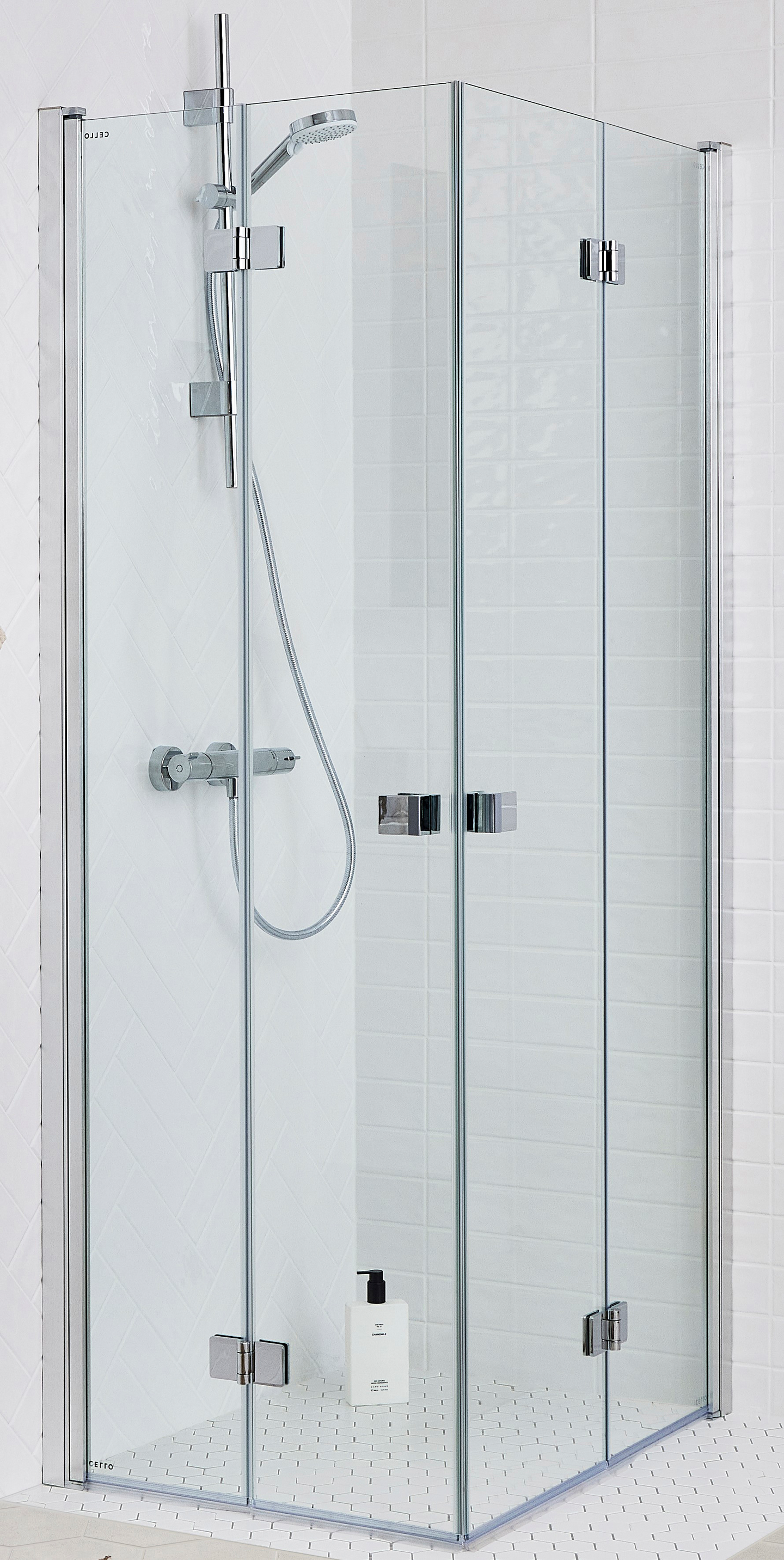 Suihkunurkka Cello Ice 90x90cm kirkas