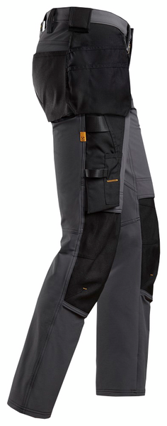 Stretch-housut Snickers riipputaskuilla 6271-5804 teräksenharmaa-musta