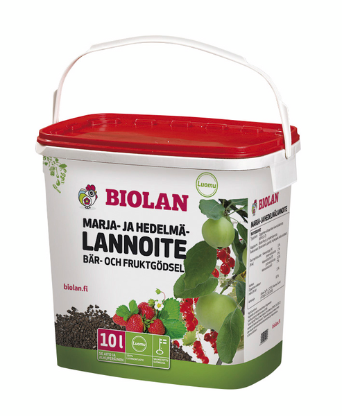 Marja- ja hedelmälannoite Biolan 10l pakki
