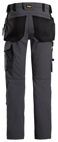 Stretch-housut Snickers riipputaskuilla 6271-5804 teräksenharmaa-musta