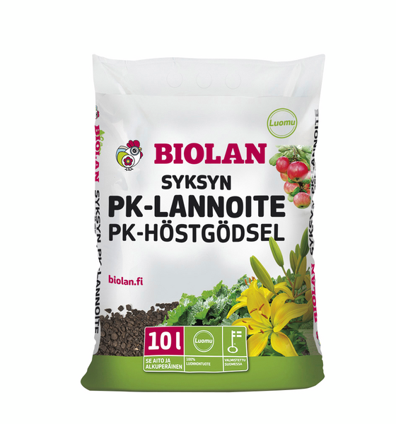 Syksyn pk-lannoite Biolan 10l