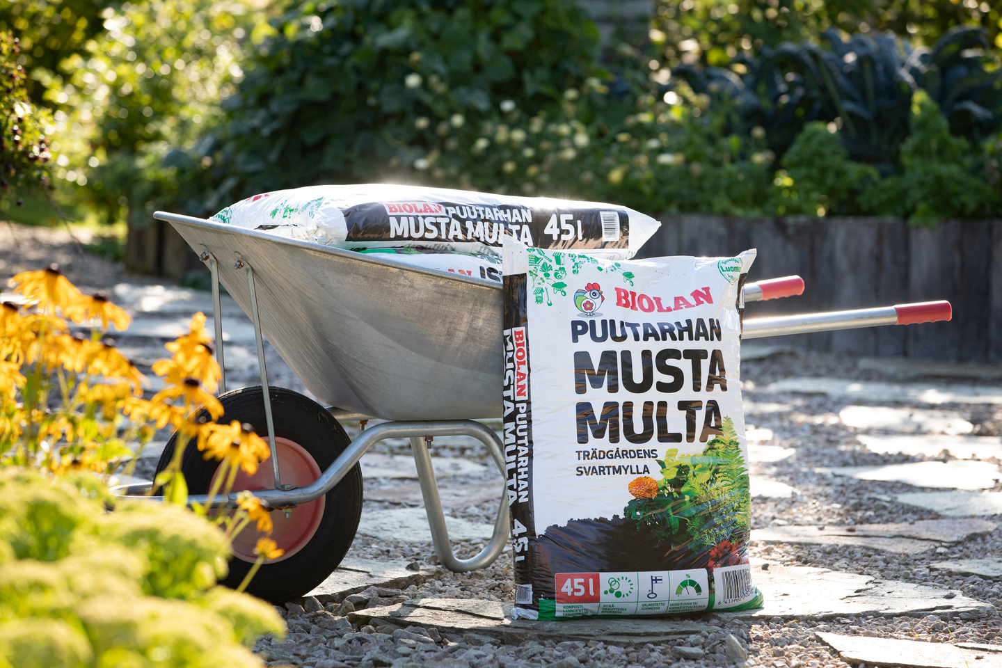 Puutarhan Musta Multa Biolan 45l