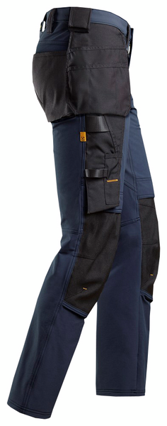 Stretch-housut Snickers riipputaskuilla 6271-9504 Navy-musta