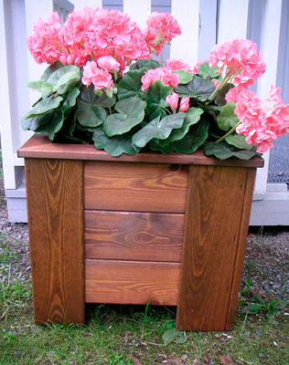 Kukkalaatikko Miljöökoriste 35x39x39cm nelikulmainen ruskea