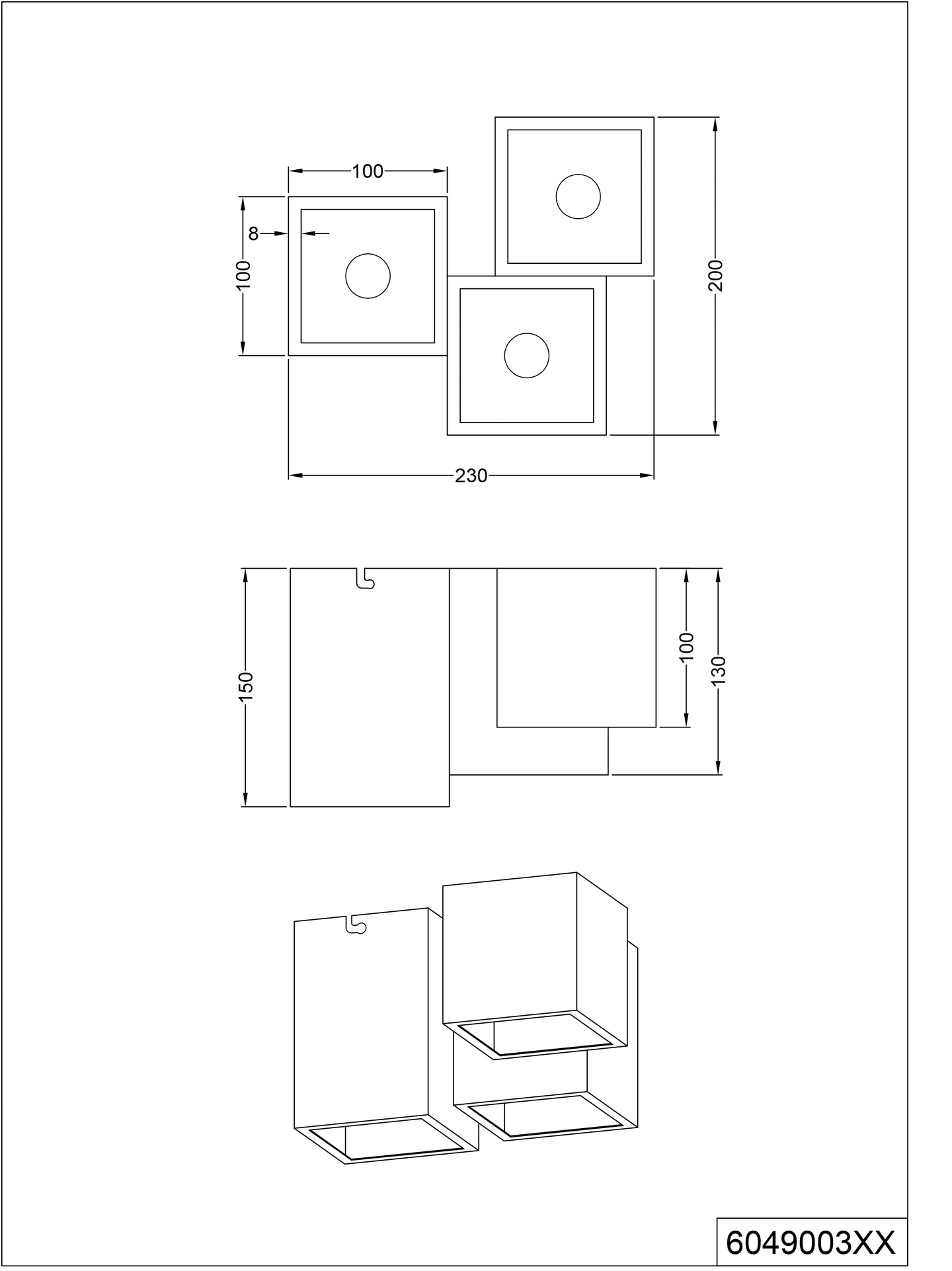 Kattovalaisin TRIO Fernando 3xGU10 mattamusta