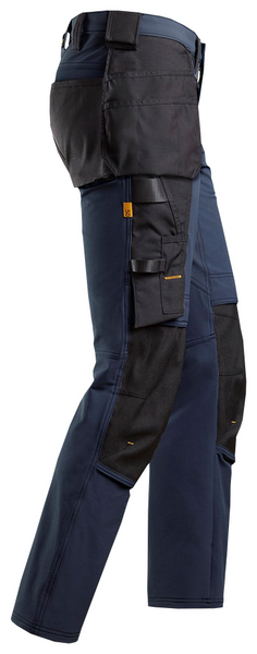 Stretch-housut Snickers riipputaskuilla 6271-9504 Navy-musta