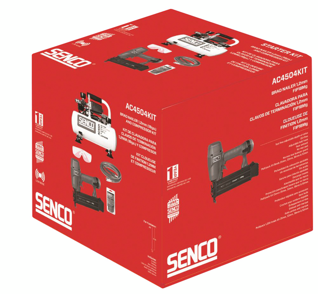 Viimeistelysetti Senco FP18 kompressori, naulain ja letku