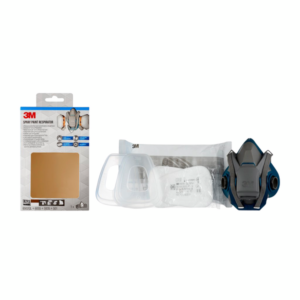 Puolinaamarisetti 3M 6502QLPRO sisältää A2P3-suodattimet