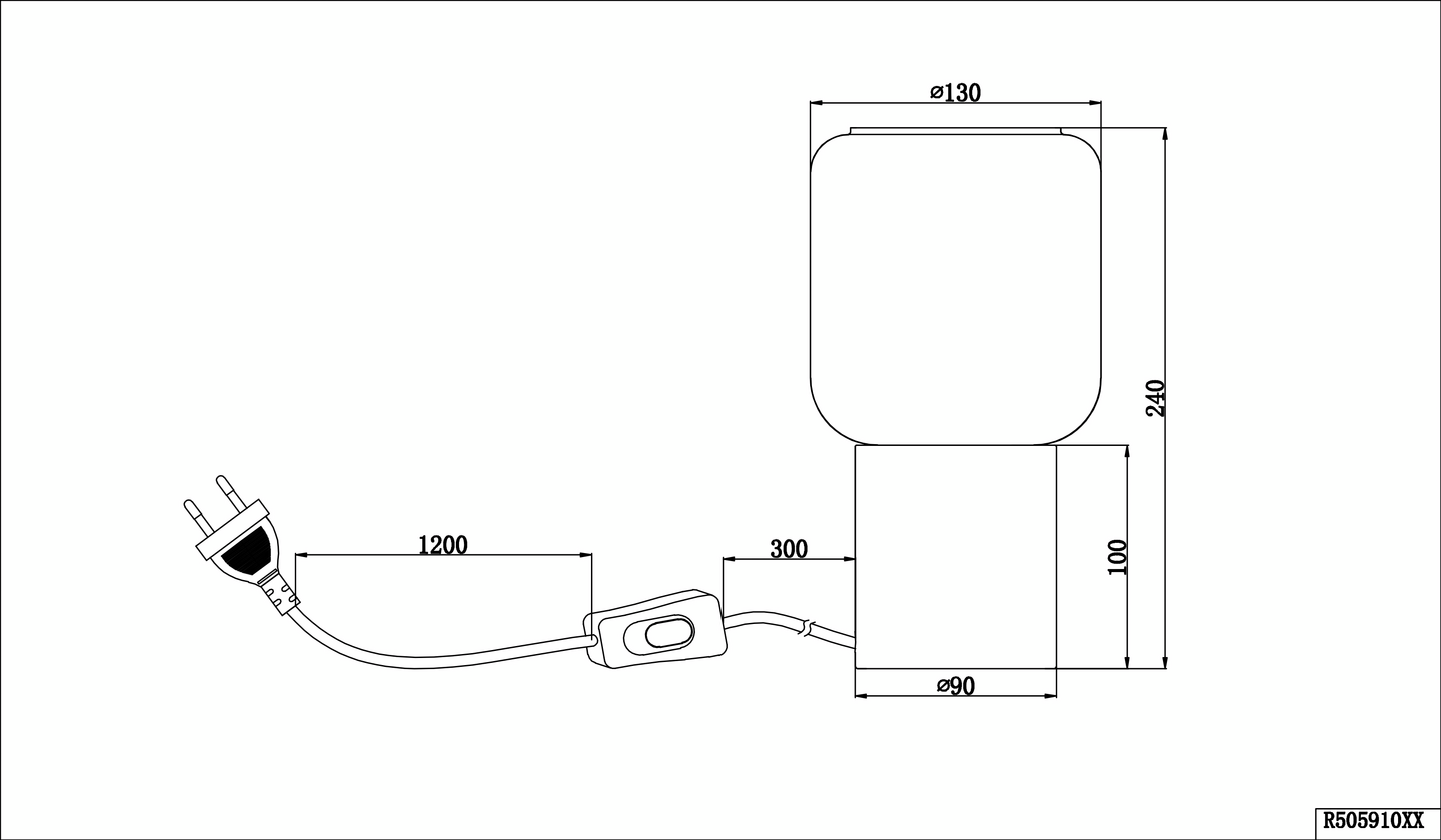 Pöytävalaisin TRIO Nico E27 mattamessinki