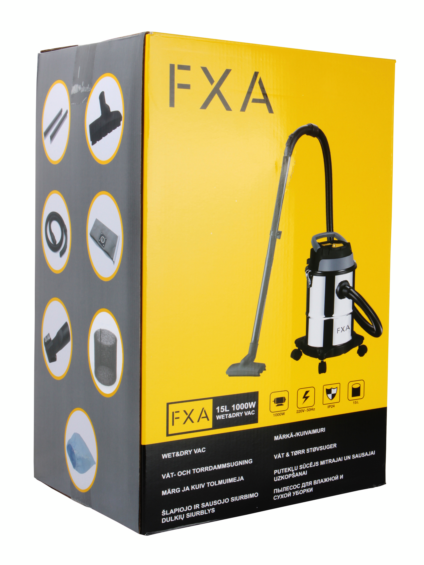 Märkä-kuivaimuri FXA 15l 1000W teräs