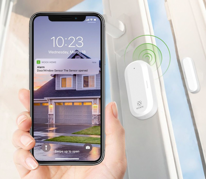 Magneettikytkin langaton Woox ovi- ja ikkunasensori Zigbee