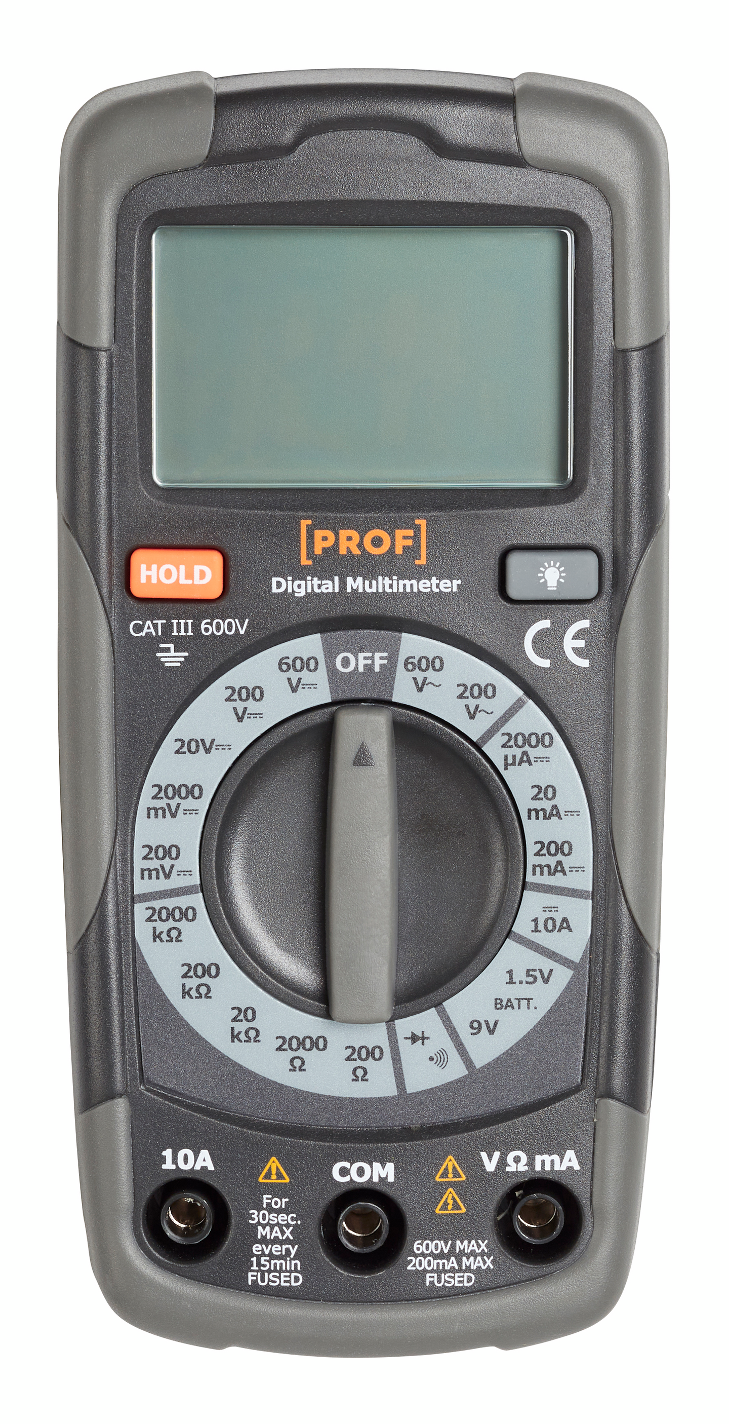 DIGITAL PROF MULTIMETER 600V, 10A A