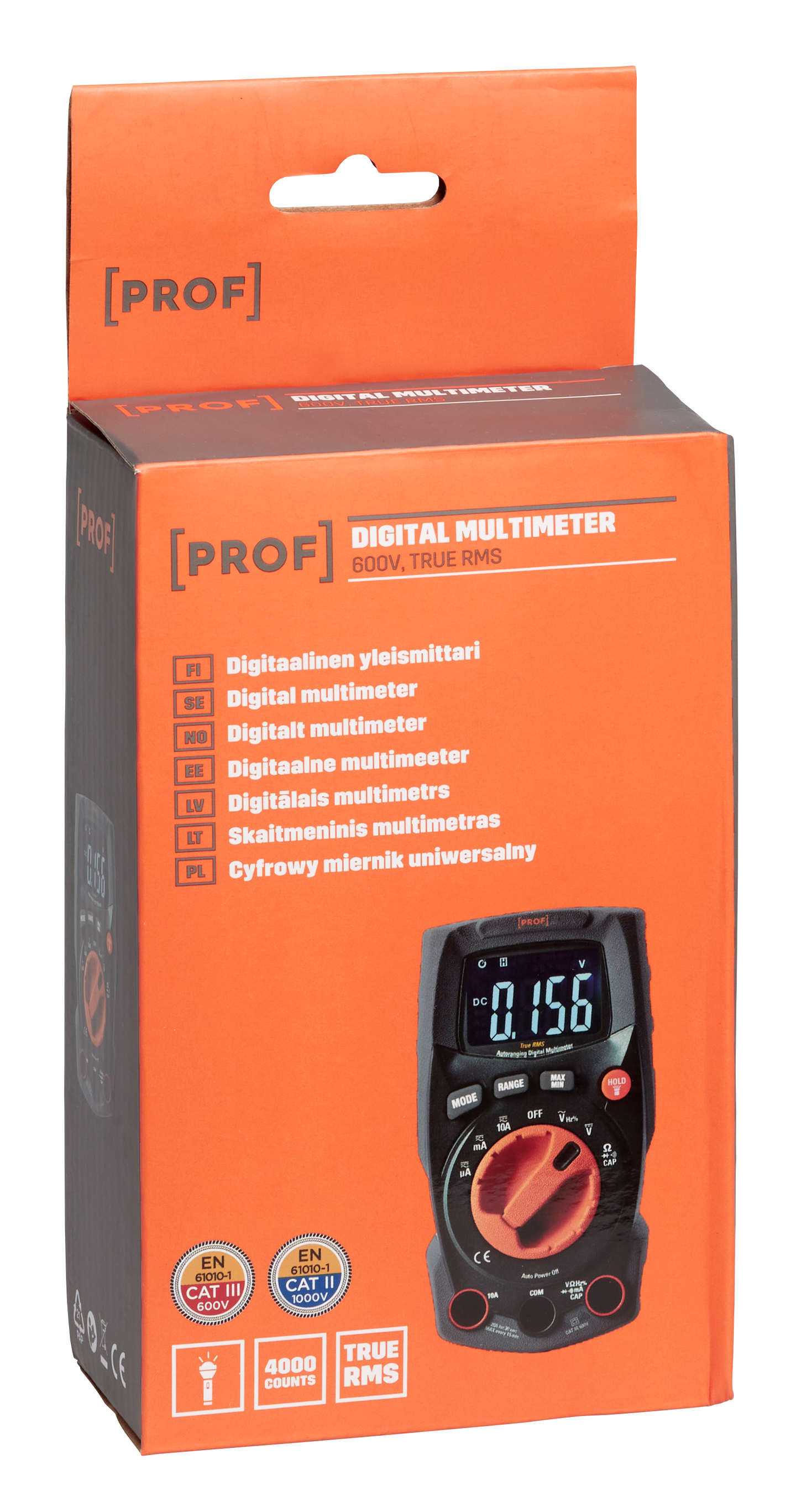 Digitaaliyleismittari PROF DM200 600V TRMS