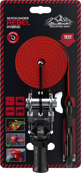 Kuormaliina QUICKLOADER Rebel Hybrid Magnet QLR800LDH 25mm x 5m 400/800kg