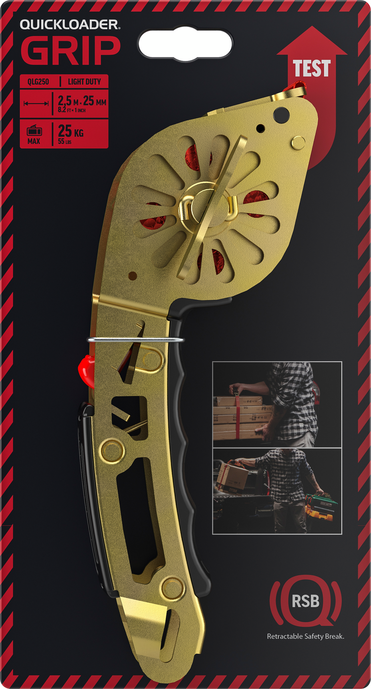 Kantokahva QUICKLOADER Grip QLG250 25mm x 2,5m 25/200kg