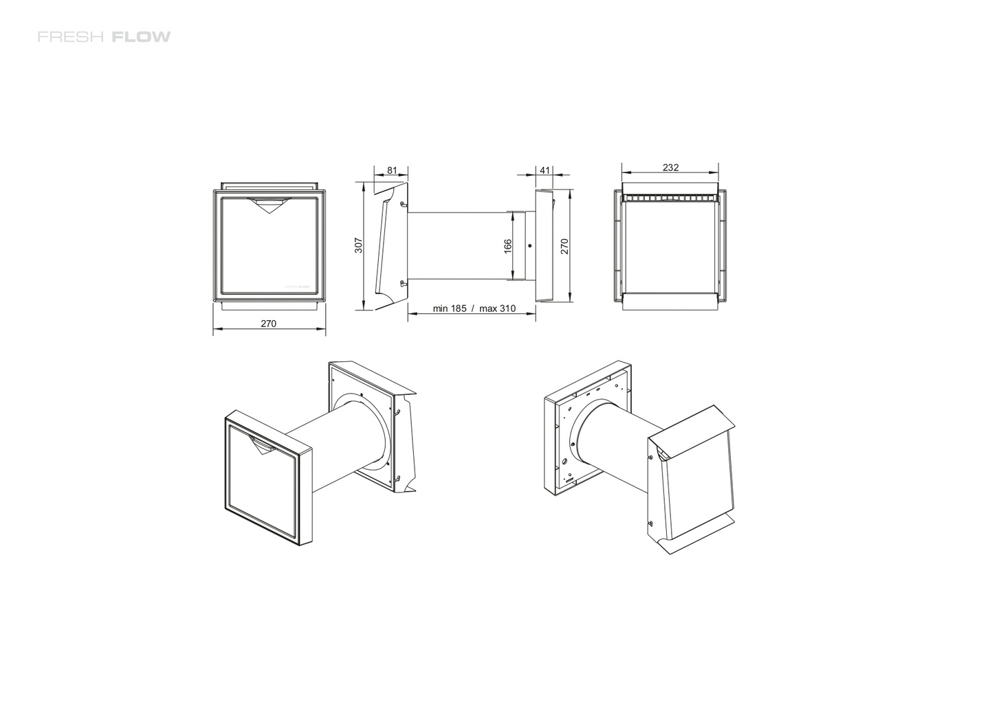 Ilmanvaihtolaite Fresh flow fdx