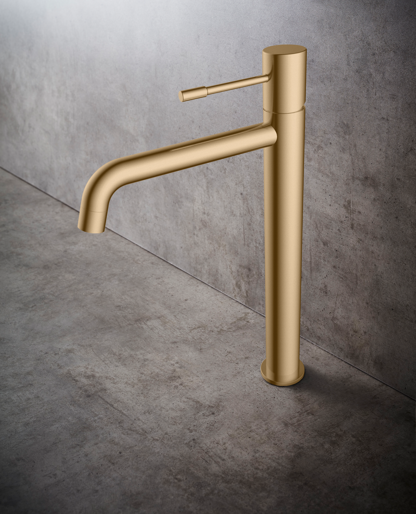 TVÄTTSTÄLLSBLANDARE HAFA FINE HÖG MATT BORSTAD MÄSSING