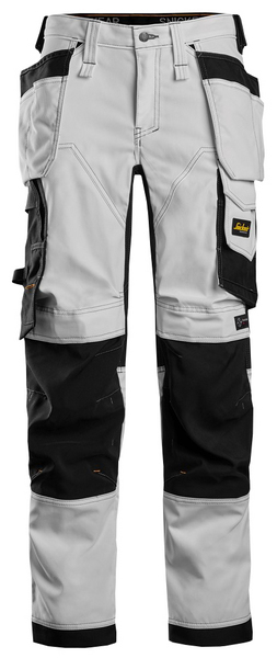 Stretch-housut Snickers naisten 6247-0904 valkoinen-musta