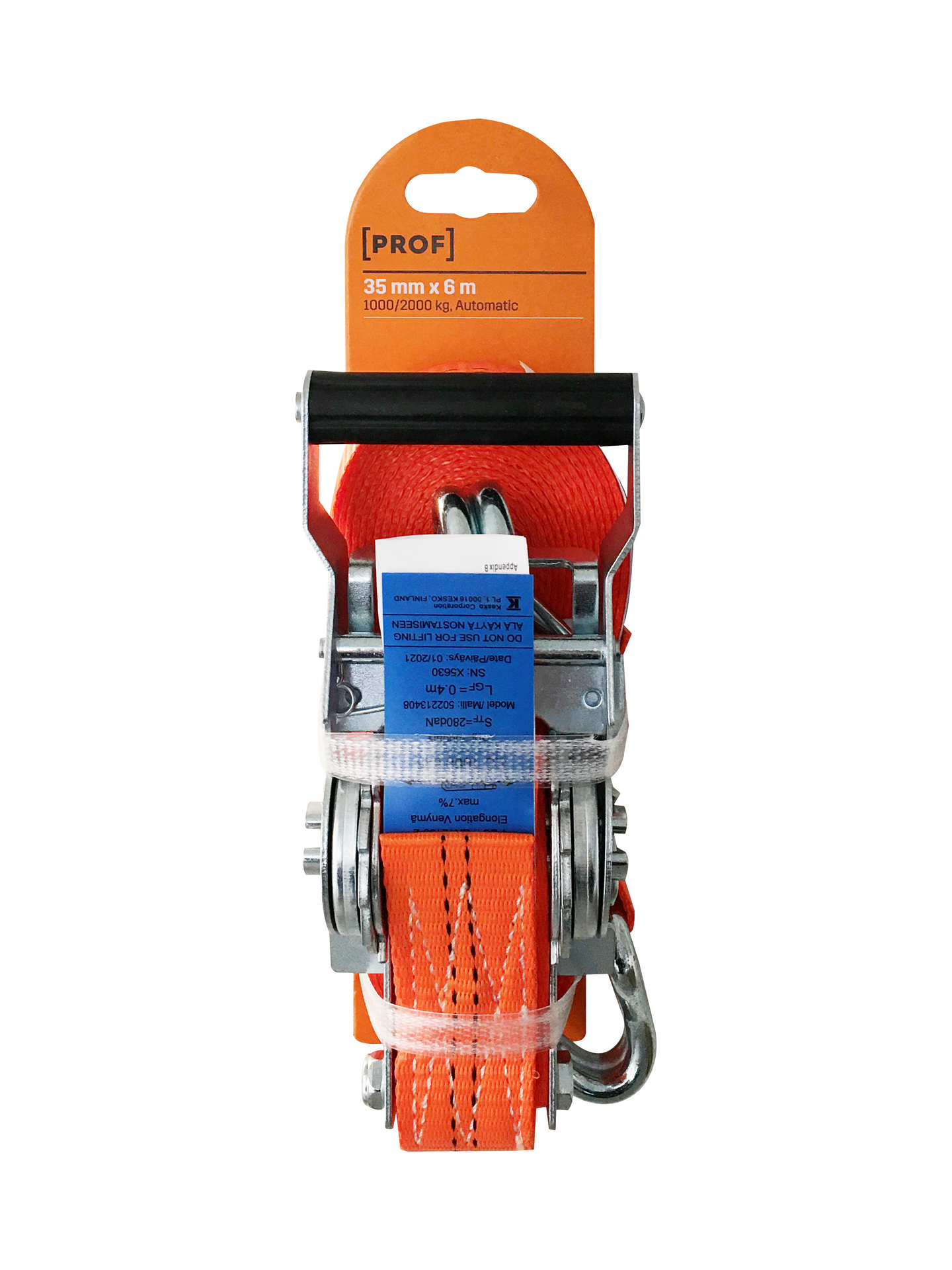 Kuormaliina PROF 35mm x 6m 1000/2000kg automaattinen