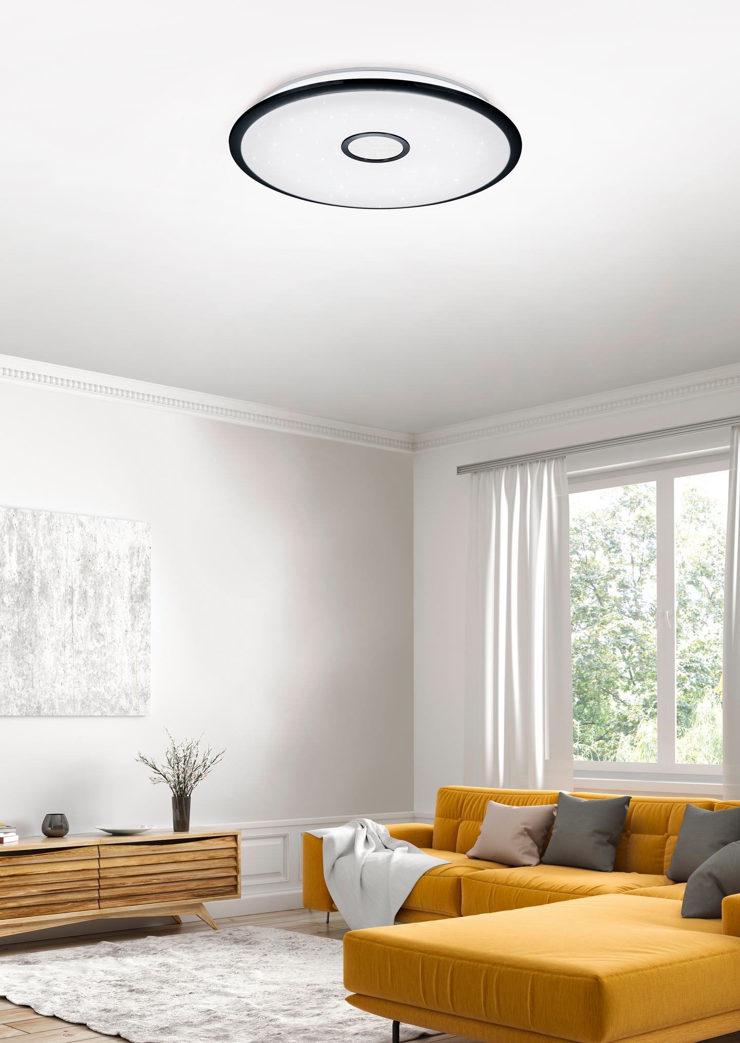 Kattovalaisin TRIO Okinawa led 65cm mattamusta Starlight