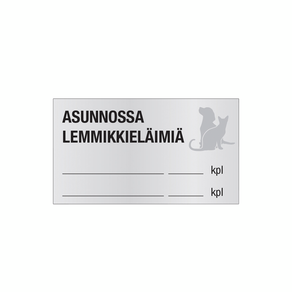 Tarra Asunnossa lemmikkieläimiä 70x40mm metallihohto
