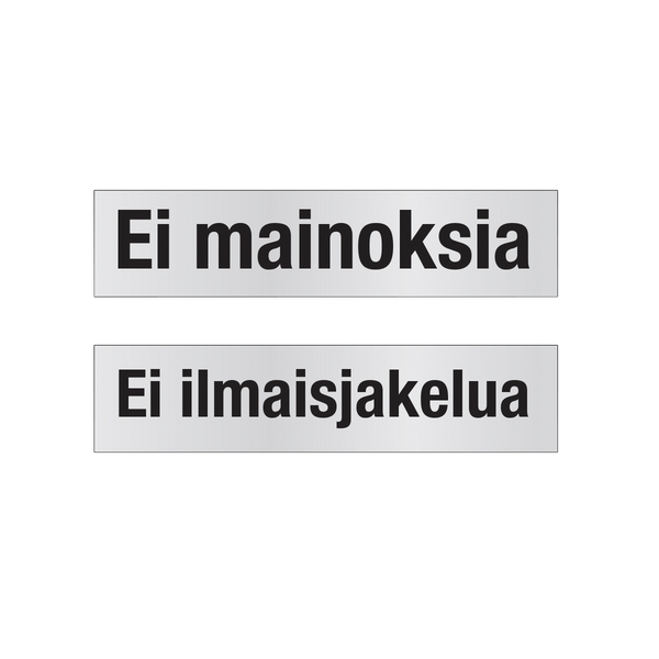 Tarra Ei mainoksia / Ei ilmaisjakelua 85x20mm metallihohto