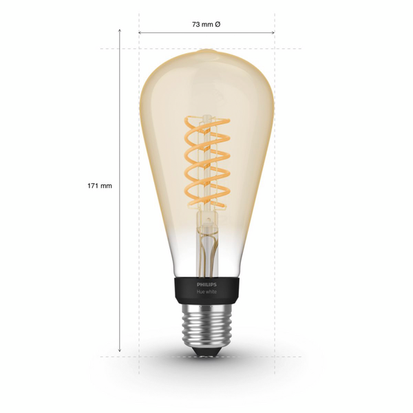 Led-lamppu Philips Hue 550lm 7W ST72 E27 White