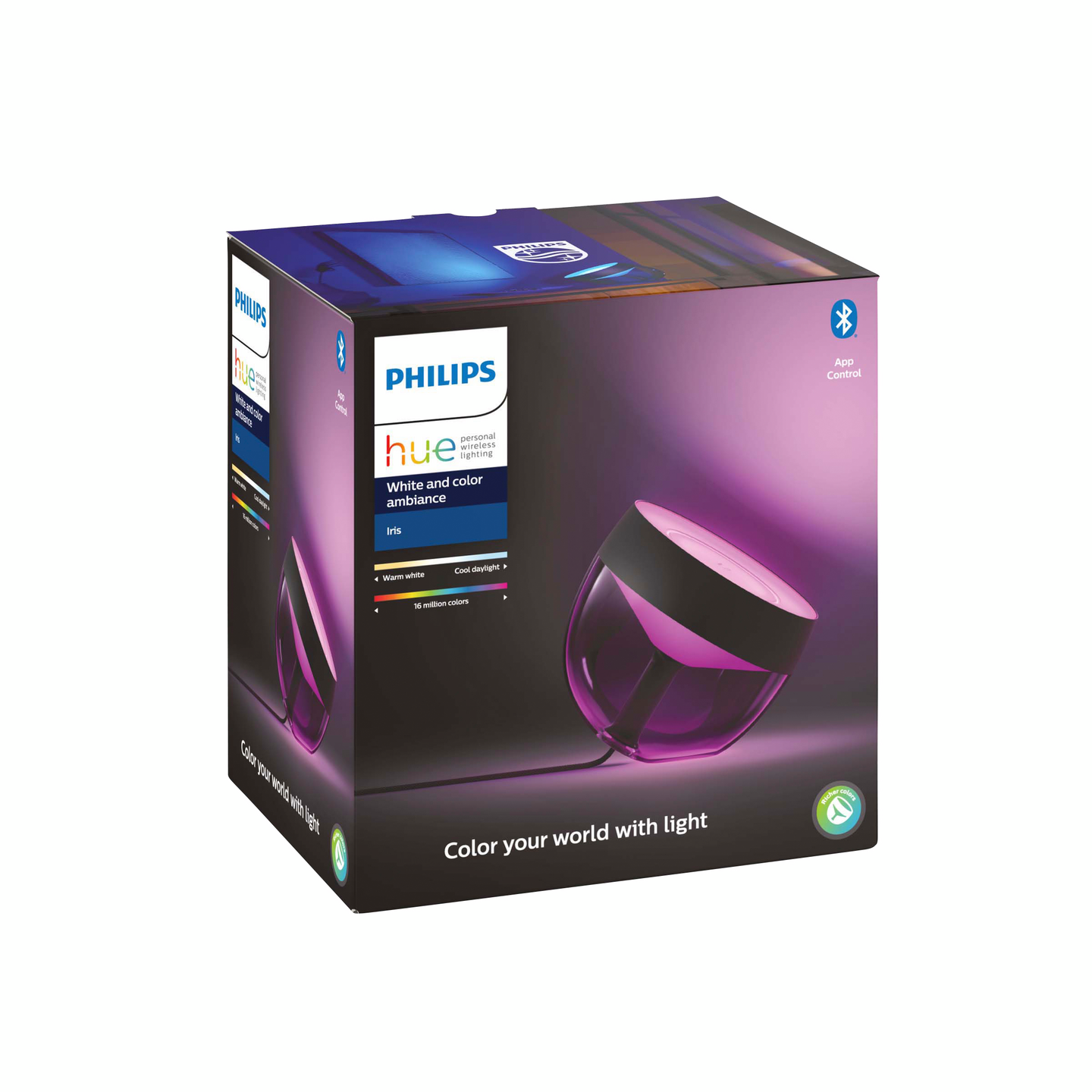 Pöytävalaisin Philips Hue Iris 570lm musta