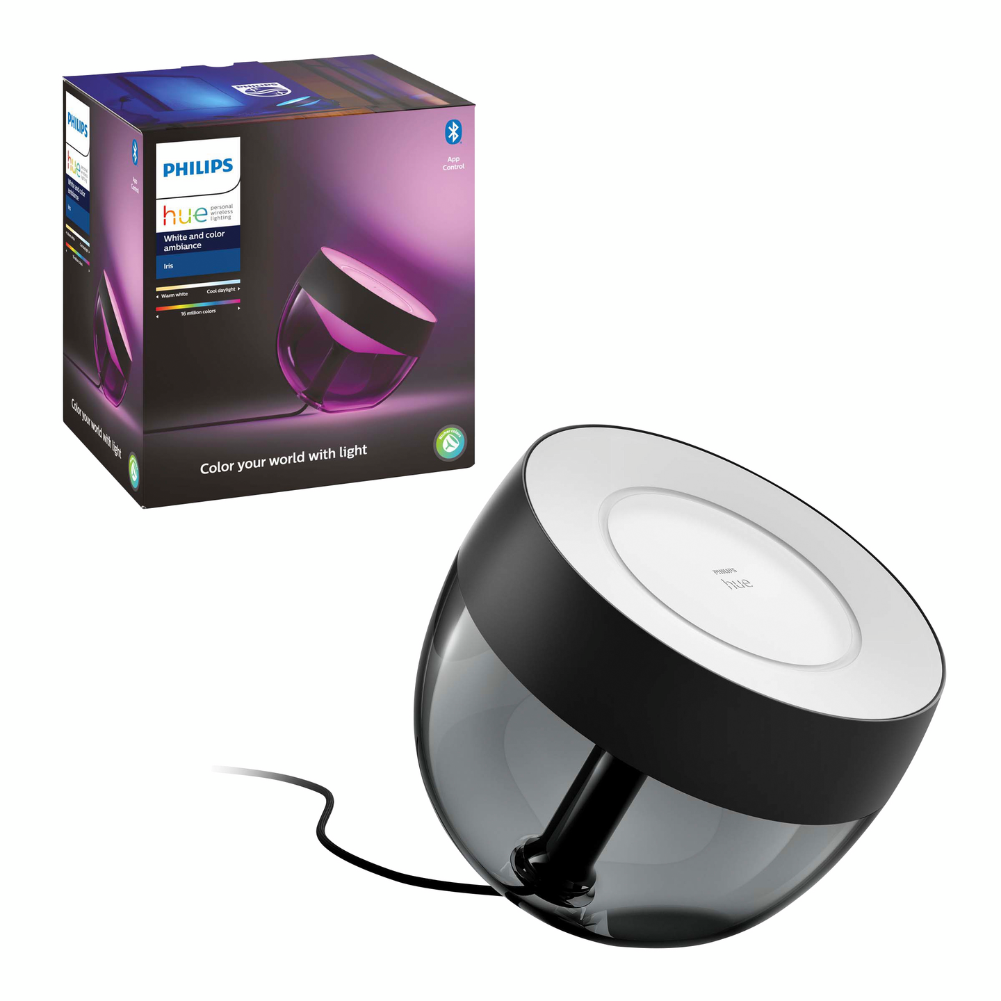 Pöytävalaisin Philips Hue Iris 570lm musta